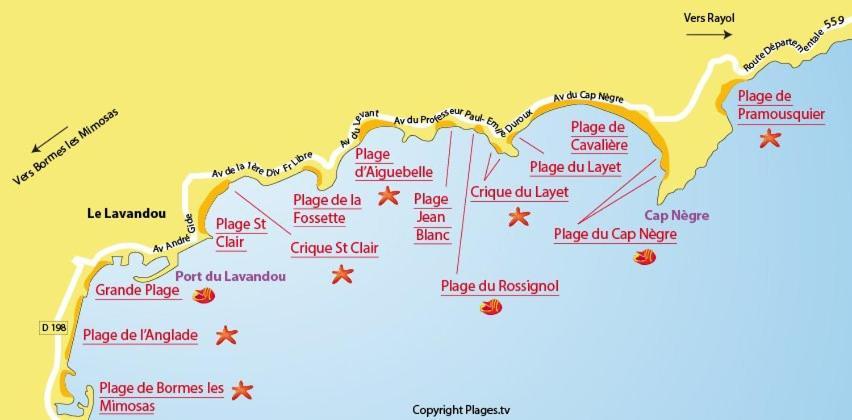 MAZET DE LA MER 54M2 LAVANDOU 100M PLAGE avec PISCINE Le Lavandou Extérieur photo